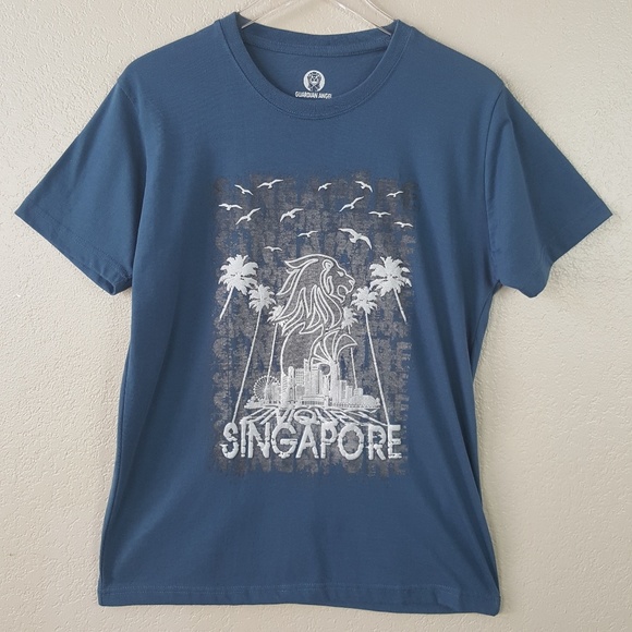 NWOT Guardian Angel Singapore Graphic Tee Shirt M - Picture 1 of 6